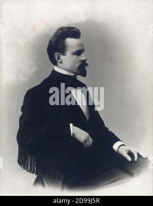 1890 c :  the russian poet Konstantin BALMONT ( 1867 - 1942 ) - WRITER - POETA - SCRITTORE - barba - baffi - beard - moustaches  ----   Archivio GBB Stock Photo