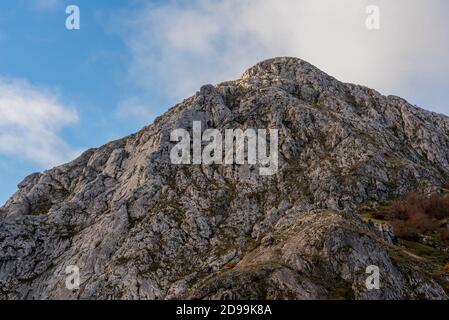 Pico Valporquero limestone rock mountain Stock Photo
