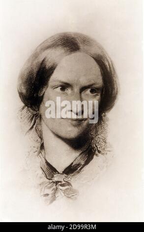 The english writer CHARLOTTE  BRONTE  (  1816 - 1855 ) , autor of JANE EYRE ( 1847 ) - SCRITTRICE - SCRITTORE - LETTERATURA - LITERATURE - letterato - portrait - ritratto ----  Archivio GBB Stock Photo