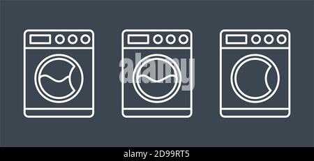 Washing Machine Vector Icon. Stock Vector