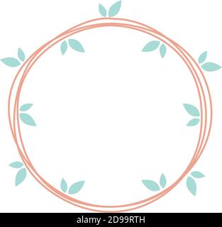 Circle leaf icon design template vector isolated illustration Stock Vector