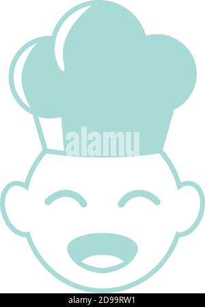 Baby chef icon design template vector isolated illustration Stock Vector