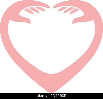 Love hand icon design template vector isolated illustration Stock Vector