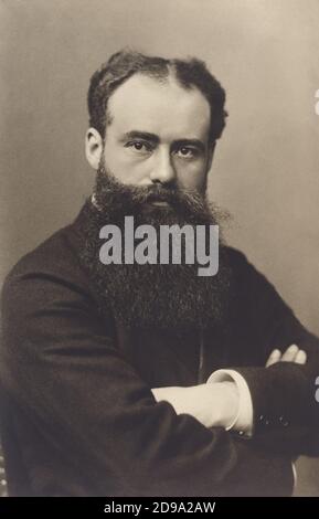 1895 ca, Berlin , GERMANY : The german Naturalist dramatist and writer  HERMANN SUDERMANN ( 1857 - 1928 ). Photo by Schaarwachter , Berlin . Author of successful drama, Heimat ( 1893 ), was translated into English as Magda , and productions featured some of the best known actresses of the time including Helena Modjeska , Sarah Bernhardt , Eleonora Duse , and Mrs Patrick Campbell . He even had a large following in Japan. Throughout the 20th century, his plays have been the basis of more than thirty films.- portrait - ritratto -  LETTERATO - SCRITTORE  NATURALISTA - NATURALISMO - LETTERATURA - L