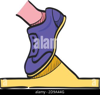 Starting block icon in color drawing. Sport sprint running get set ready go Stock Vector