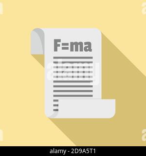 Newtons force icon, flat style Stock Vector