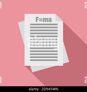 Newton force paper icon, flat style Stock Vector