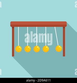 Newton gravity stand icon, flat style Stock Vector