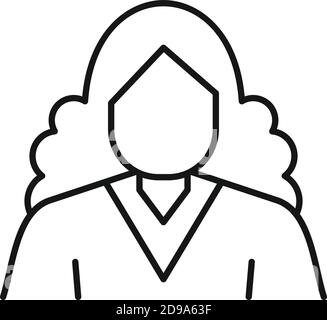 Newtons person icon, outline style Stock Vector