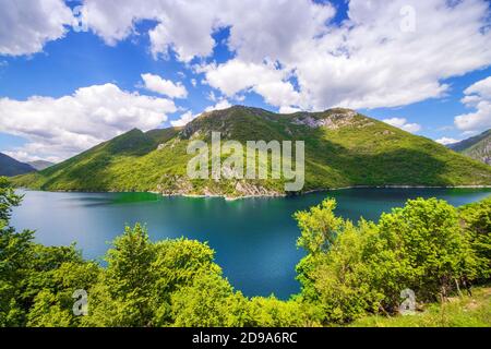 Artificial lake Piva in Pluzine, Montenegro Stock Photo - Alamy