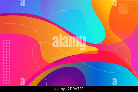 Abstract modern geometric shapes gradient color background for design Stock Vector