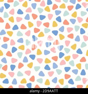 Triangle mosaic pattern design background, cute vector seamless abstract repeat of tiny colourful triangles. Stock Vector