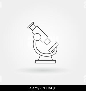 microscope single isolated icon with modern line or outline style Stock Vector