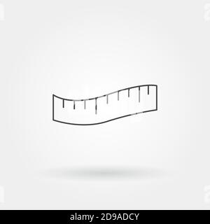 measure single isolated icon with modern line or outline style Stock Vector