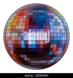 Mirror disco ball on a white background Stock Photo