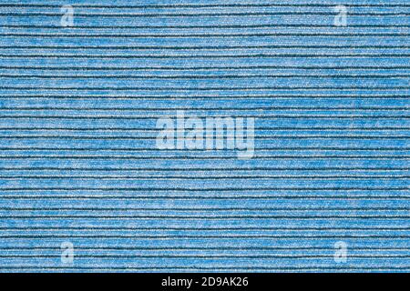 Seamless texture of horisontal stripped blue polyester upholstery. Stock Photo