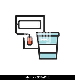 Drywall plasterboard color line icon. Pictogram for web page, mobile app, promo. Stock Vector