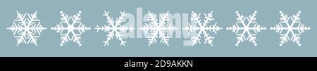 Vector silhouette snowflakes, design template for laser and plotter cutting.  Stock Vector