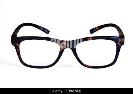 Classical business eyeglasses isolated on white Stock Photo