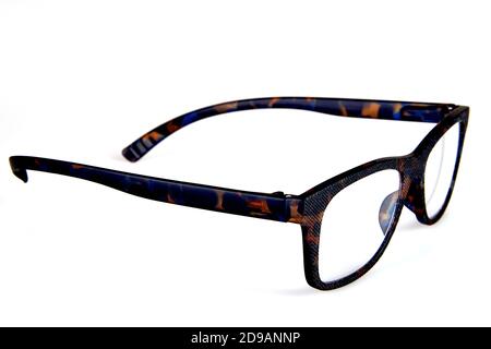 Classical business eyeglasses isolated on white Stock Photo