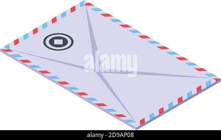 Envelope writing icon. Isometric of envelope writing vector icon for web design isolated on white background Stock Vector