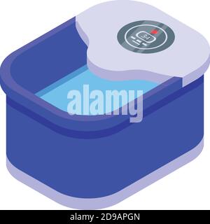 Spa foot bath icon. Isometric of spa foot bath vector icon for web design isolated on white background Stock Vector