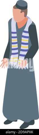 Modern priest icon. Isometric of modern priest vector icon for web design isolated on white background Stock Vector