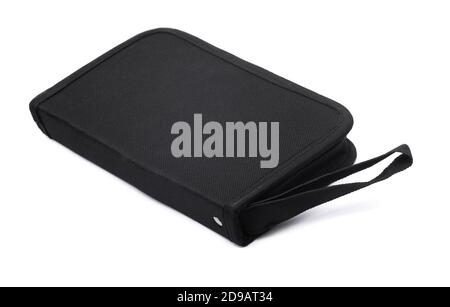 Black closed tool organizer bag isolated on white background Stock Photo