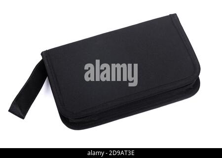 Black closed tool organizer bag isolated on white background Stock Photo