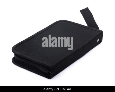 Black closed tool organizer bag isolated on white background Stock Photo