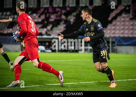 Herning, Denmark. 03rd Nov, 2020. Antony (39) of Ajax Amsterdam seen during the UEFA Champions League match between FC Midtjylland and Ajax Amsterdam in Group D at MCH Arena in Herning. (Photo Credit: Gonzales Photo/Alamy Live News Stock Photo