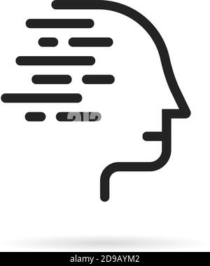 simple black linear human logo Stock Vector