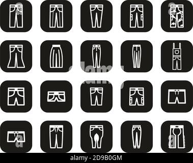 Capri Pants Clothes Line Icon Vector Illustration Stock