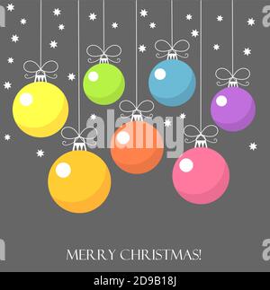 Christmas baubles background. Vector illustration Stock Vector Image ...