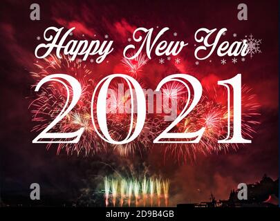 Fireworks with year 2021 hi-res stock photography and images - Alamy