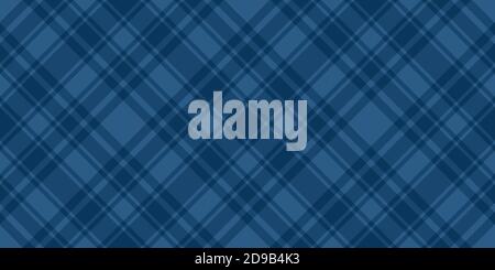 Blue Cage lumberjack seamless pattern. Wide stripes horizontal background. Vector stock checkered abstract backdrop. Trend Merry Christmas and New Stock Vector