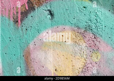 Multi-colored painted wall. Abstract detail Stock Photo