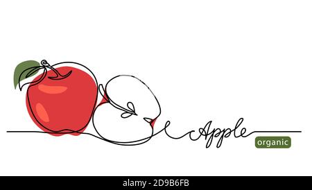 Easy How to Draw an Apple Tutorial and Apple Coloring Page