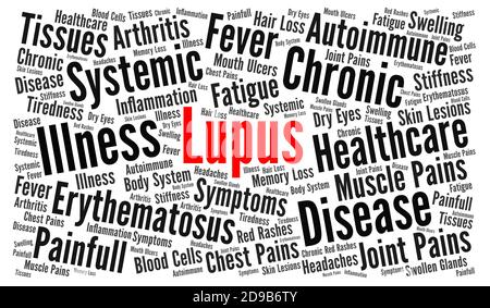 Lupus word cloud concept Stock Photo