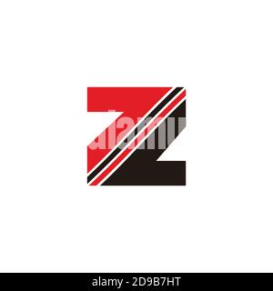 abstract letter 7L opposite arrow colorful geometric logo vector Stock Vector