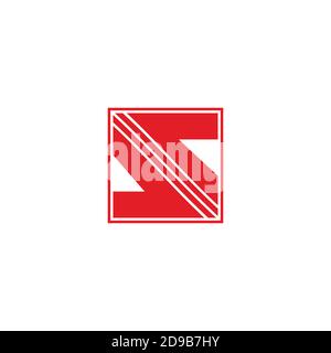 abstract letter s opposite square arrow logo vector Stock Vector