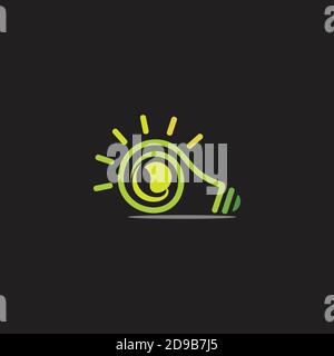 natural idea light bulb symbol gradient design vector Stock Vector