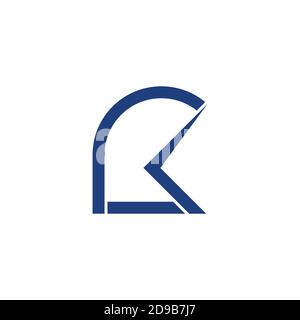 abstract letter rk geometric arrow simple logo vector Stock Vector