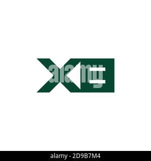 letter xb square arrow geometric triangles symbol logo vector Stock Vector
