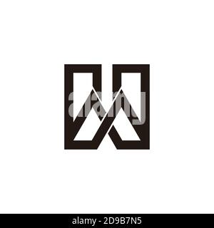abstract letter hm infinity line symbol logo vector Stock Vector