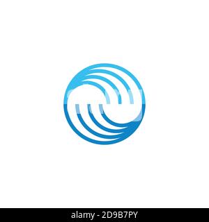 abstract mountain sun stripe geometric symbol logo vector Stock Vector