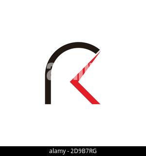 letter rk simple arrow line logo vector Stock Vector