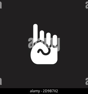 pointing up hand palm number one symbol vector Stock Vector