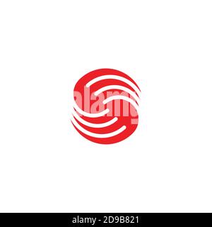 abstract letter s circle rotation motion logo vector Stock Vector