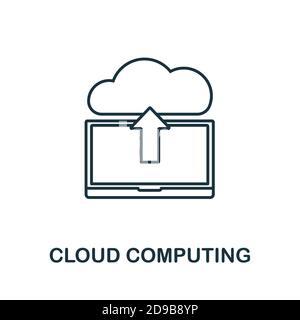 Cloud Computing line icon. Simple element from digital disruption collection. Outline Cloud Computing icon element Stock Vector